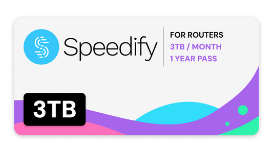 Speedify 3TB / Month Plan for Routers | 1 Year Pass