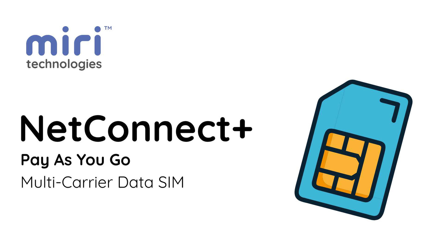 Miri NetConnect+ Pay As You Go SIM Card